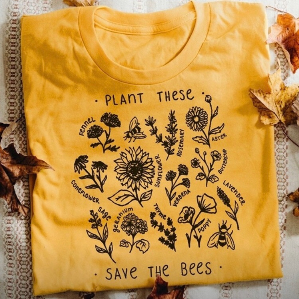 Yellow Save the Bees Graphic Tee - Picture 2 of 6